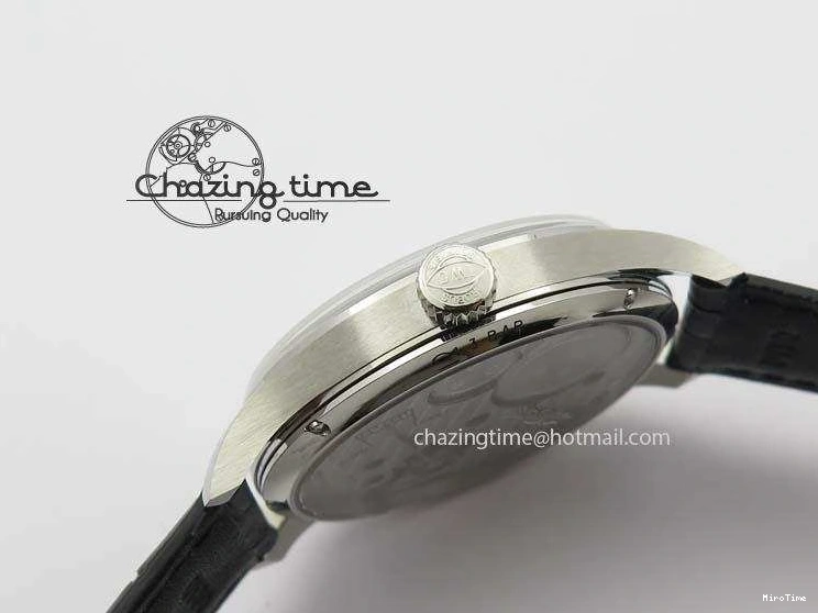 MIROTIME 0424 Effortless Portuguese IW544404 SS White Dial On Black Leather Strap A 7257